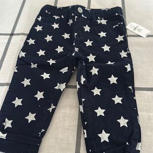 Adjustable jeans with silver stars- brand new